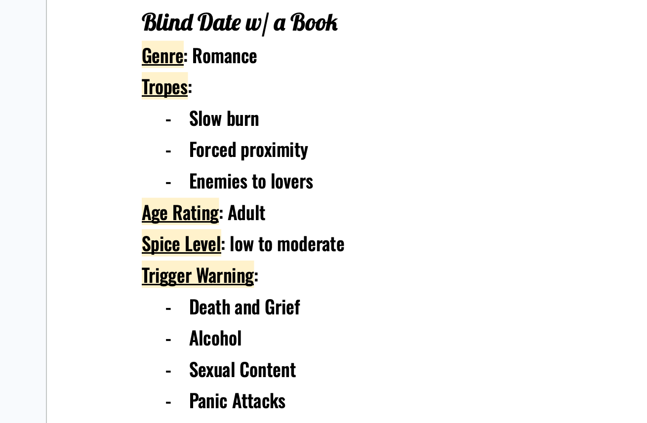 Blind date with a Book - Romance (2)
