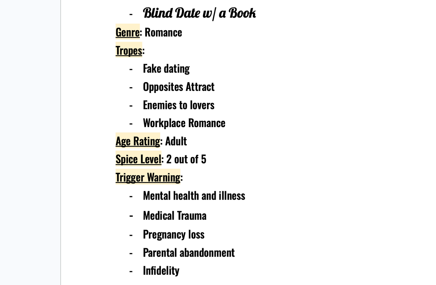 Blind date with a Book - Romance (1)