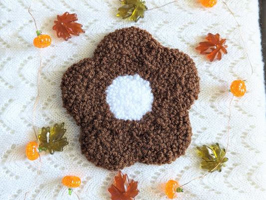 Dark Brown - Punch Needle Coaster