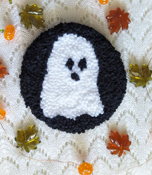 Ghost - Punch Needle Coaster